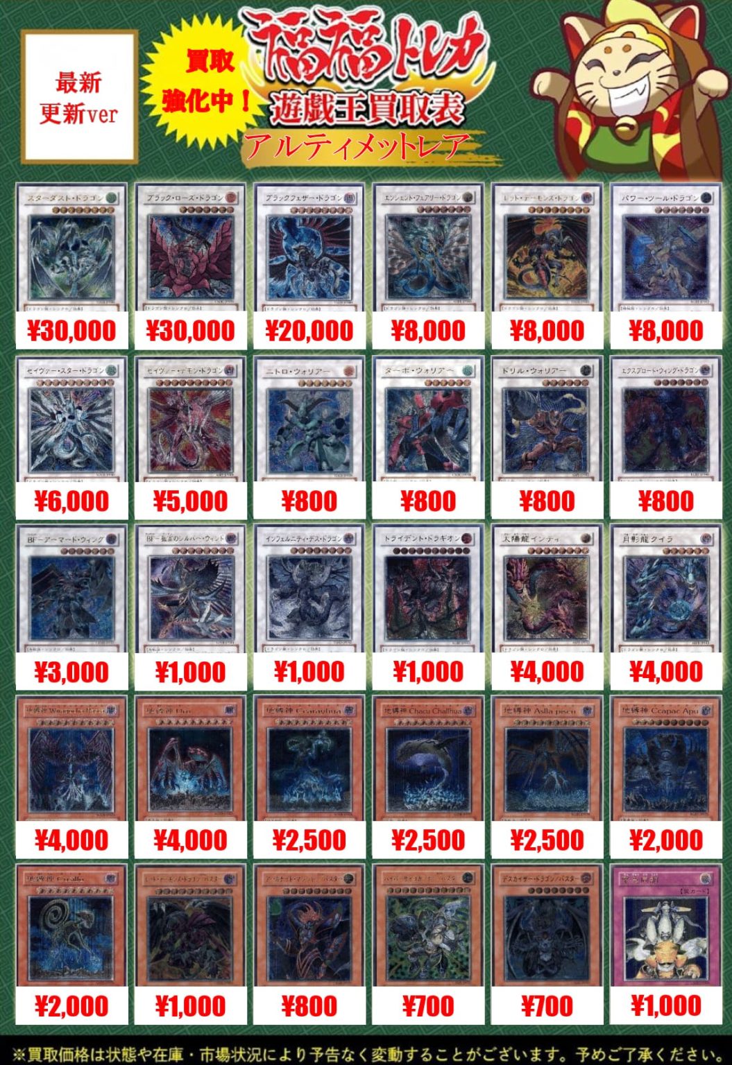 遊戯王 高額コレクション ｜トレカ買取業界最大級の福福トレカ