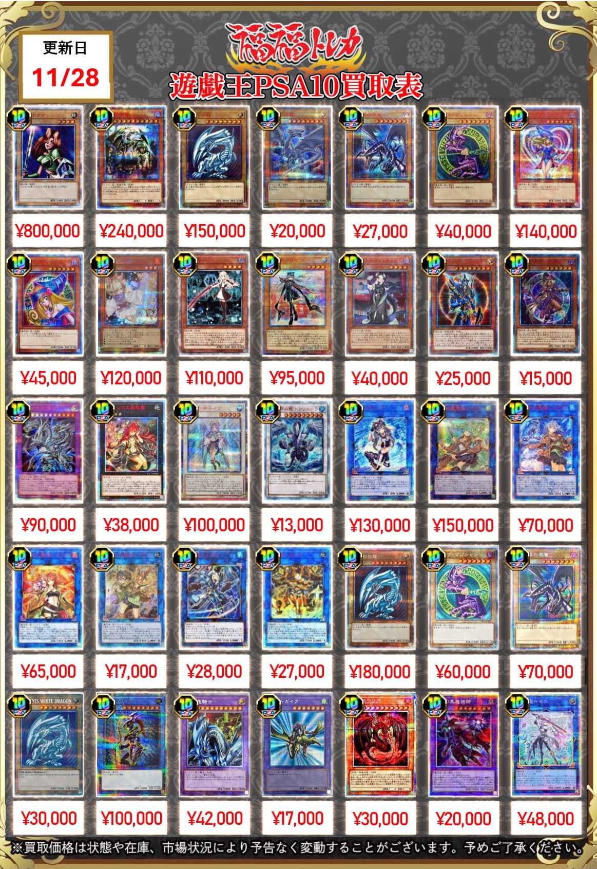 遊戯王 鑑定品 ｜トレカ買取業界最大級の福福トレカ